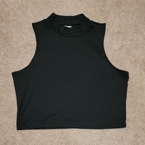 Ten Sixty Sherman Black Sleeveless Crop Top